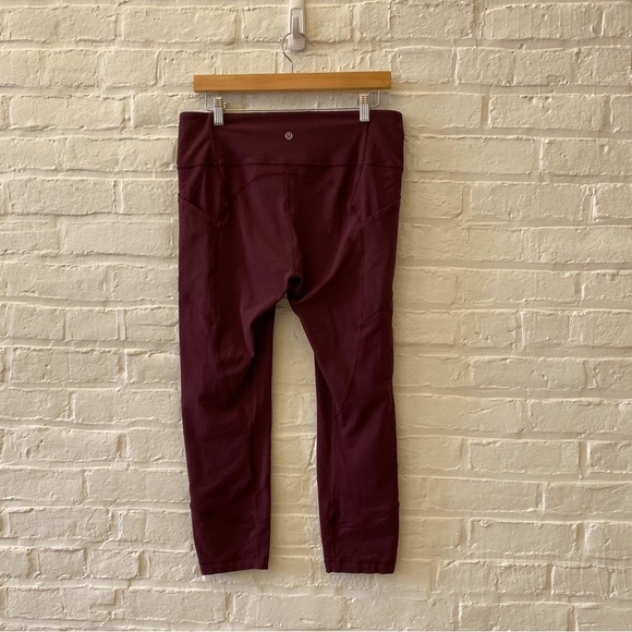 Lululemon || All The Right Places Crop II *23" Dark Adobe Burgundy Maroon 12 - Picture 5 of 10